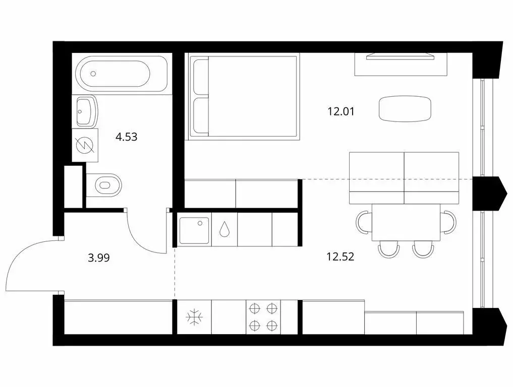 1-комнатная квартира: Улан-Удэ, Советская улица, 6/2 (33.05 м) - Фото 1