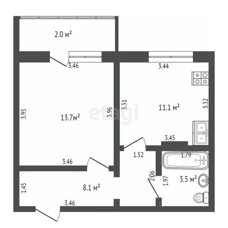 1-к кв. Мордовия, Саранск Солнечная ул., 3 (36.4 м) - Фото 1