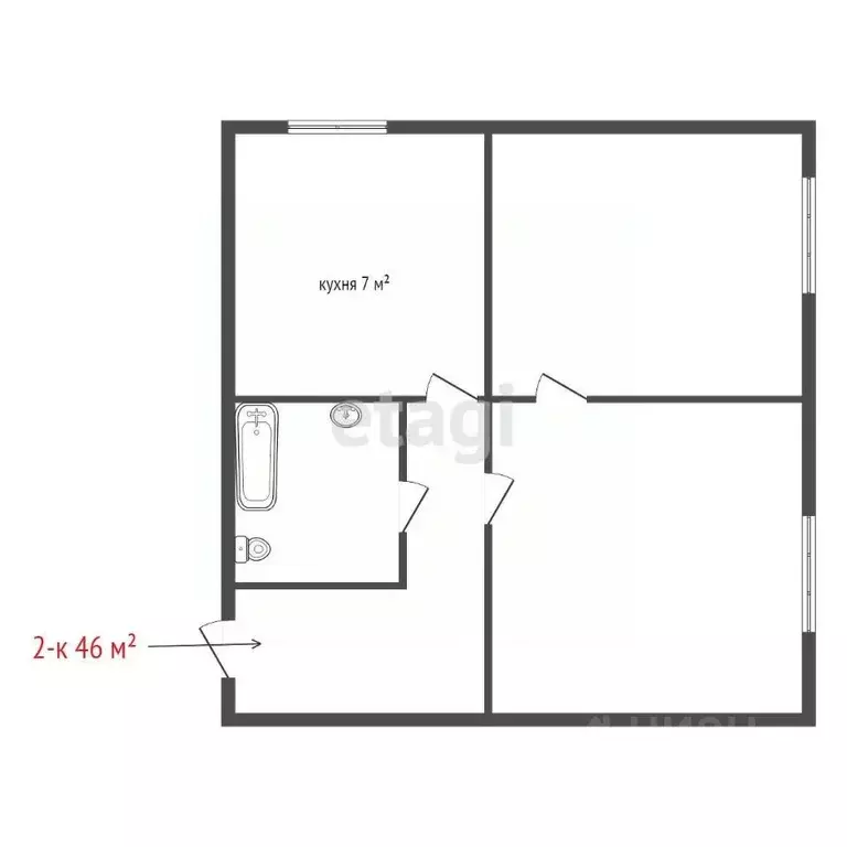 2-к кв. Свердловская область, Березовский ул. Красных Героев, 5 (46.0 ... - Фото 2