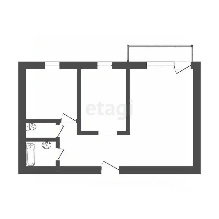 2-к кв. Бурятия, Улан-Удэ ул. Жердева, 112 (46.2 м) - Фото 2