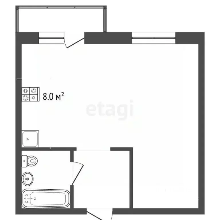 Студия Ханты-Мансийский АО, Ханты-Мансийск ул. Строителей, 111 (32.7 ... - Фото 1
