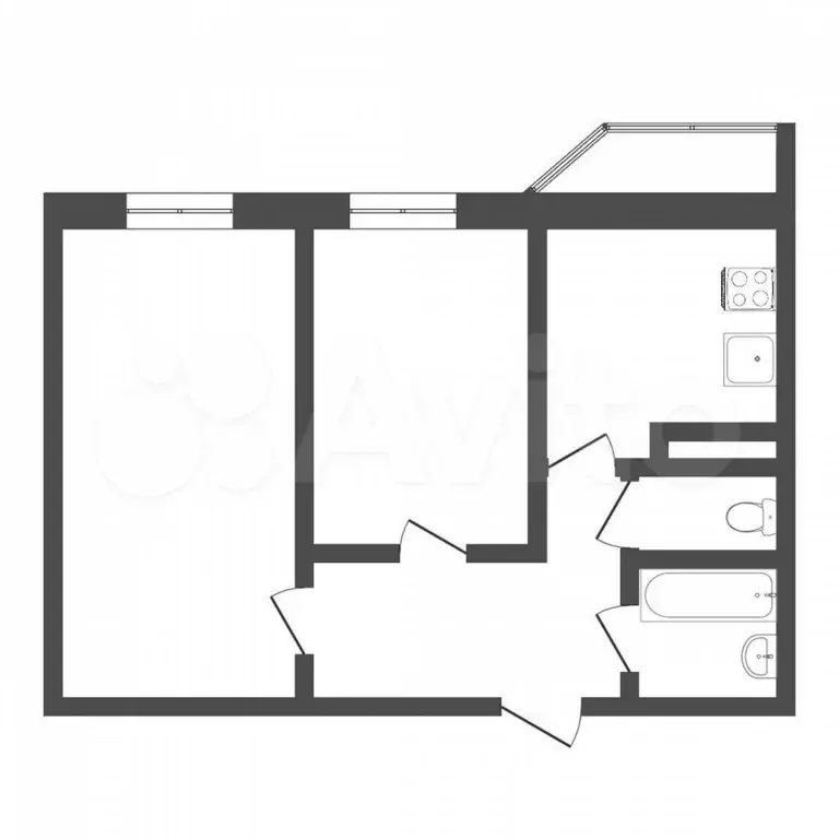 2-к. квартира, 50,5 м, 16/17 эт. - Фото 0
