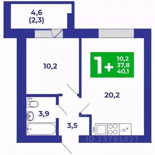 1-к кв. Башкортостан, Стерлитамакский район, Отрадовский сельсовет, с. ... - Фото 1
