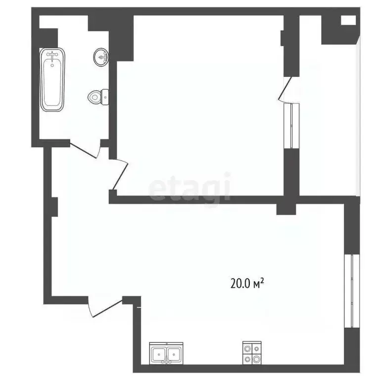 1-к кв. Крым, Симферополь ул. Маршала Советского Союза Буденного С.М. ... - Фото 2