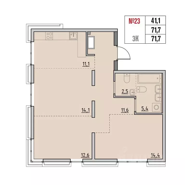 3-к кв. Иркутская область, Иркутский муниципальный округ, Маркова рп, ... - Фото 1