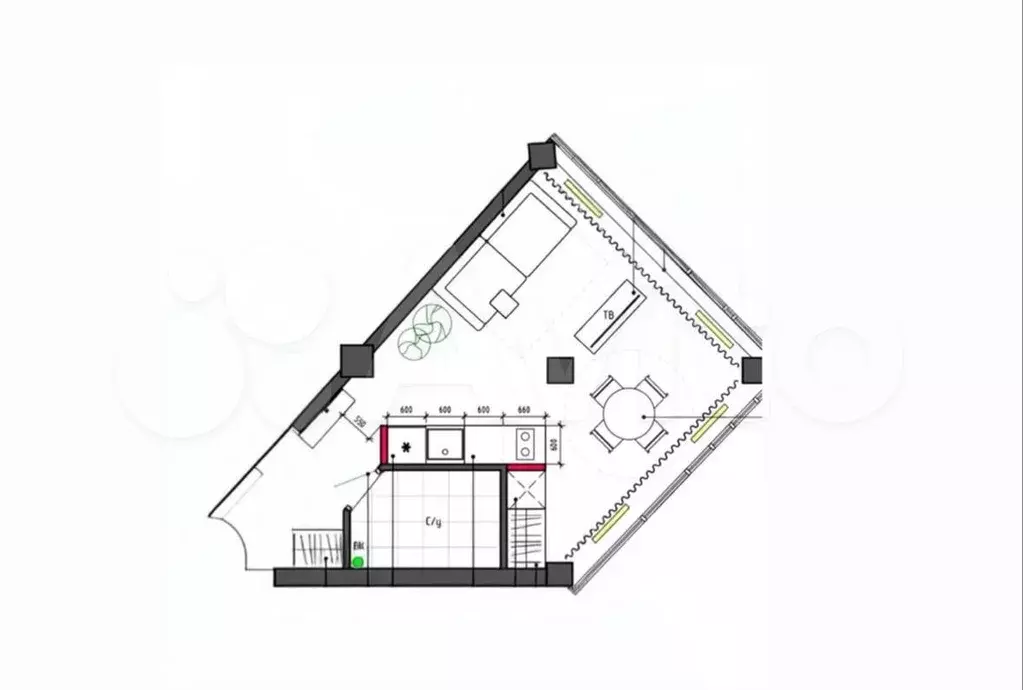 Квартира-студия, 29,2 м, 3/25 эт. - Фото 0