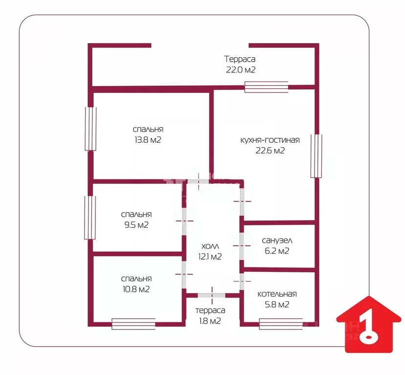 Дом в Омская область, Омский район, с. Усть-Заостровка  (120 м) - Фото 2