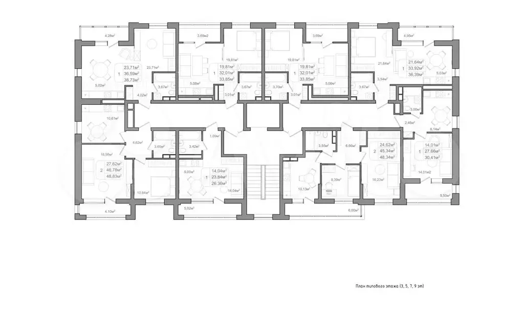 Квартира-студия, 36,4 м, 3/10 эт. - Фото 1