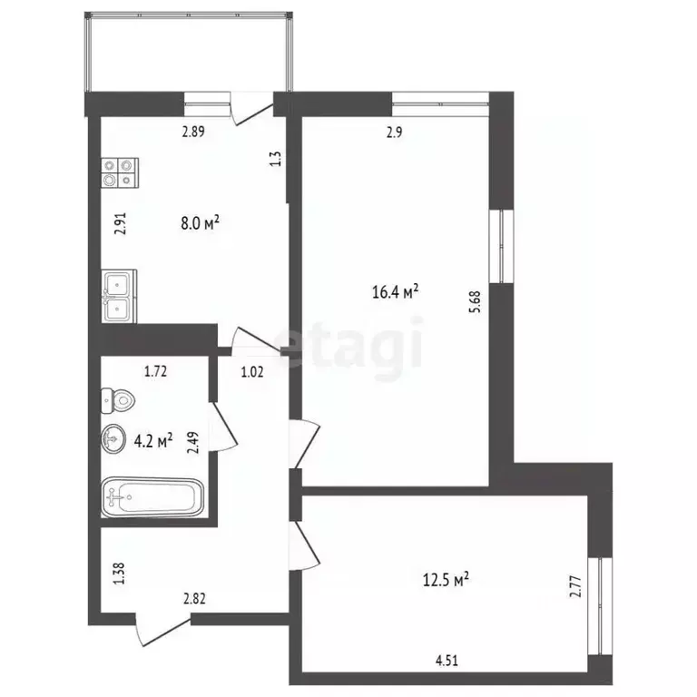 2-к кв. Мордовия, Саранск ул. Сураева-Королева, 9 (49.0 м) - Фото 2
