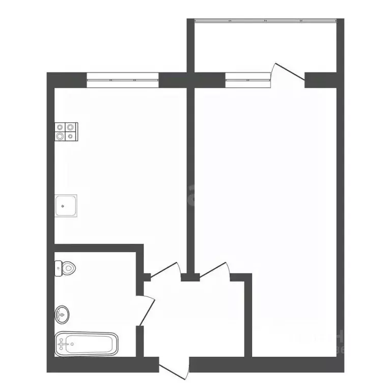 1-к кв. Тульская область, Щекино ул. Энергетиков, 2Б (32.2 м) - Фото 2