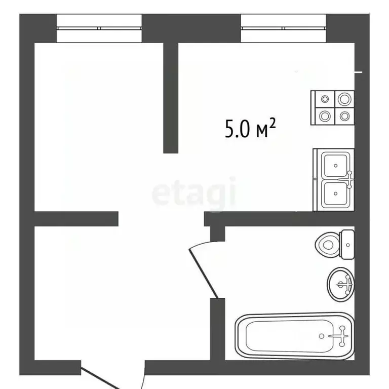 1-к кв. Тамбовская область, Тамбов ул. Менделеева, 15к1 (23.0 м) - Фото 2