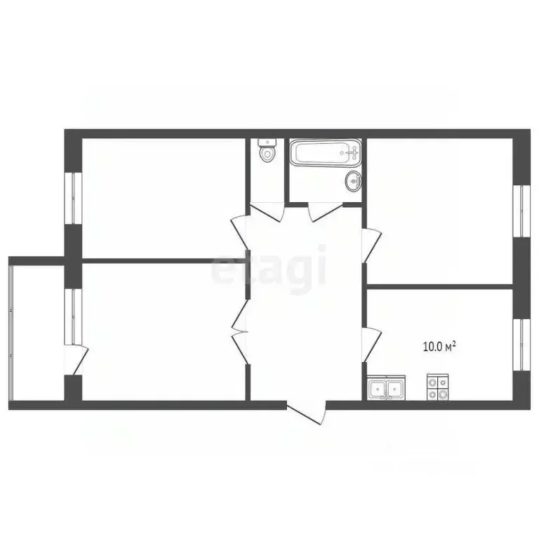 3-к кв. Владимирская область, Муром Владимирская ул., 11 (60.0 м) - Фото 0