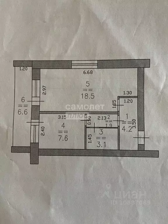 1-к кв. Нижегородская область, Бор ул. Нахимова, 45 (35.3 м) - Фото 2