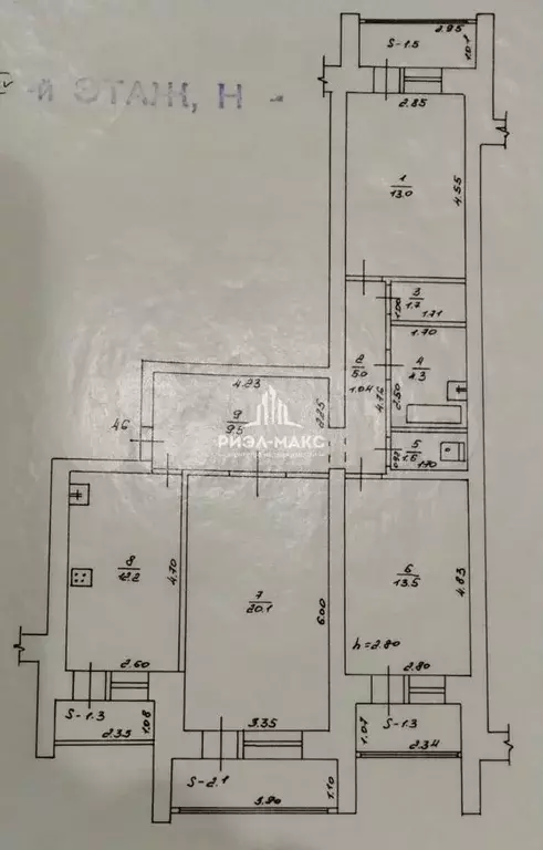 3-к. квартира, 87,1 м, 4/9 эт. - Фото 0