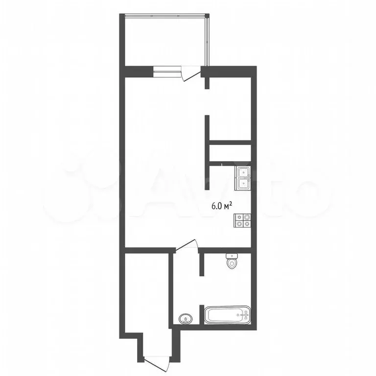 Квартира-студия, 30 м, 4/17 эт. - Фото 0