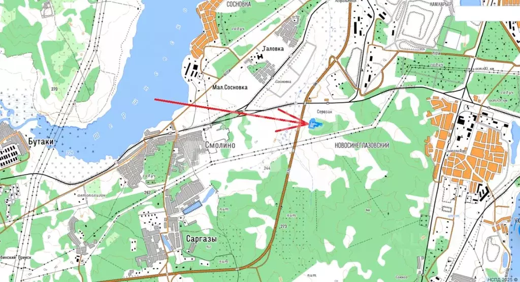 Участок в Челябинская область, Сосновский муниципальный округ, пос. ... - Фото 1