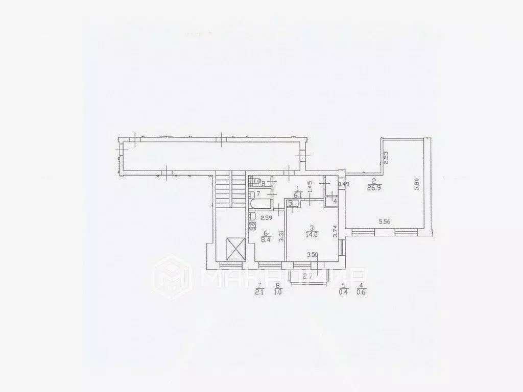 2-к кв. Санкт-Петербург ул. Партизана Германа, 12 (59.5 м) - Фото 2