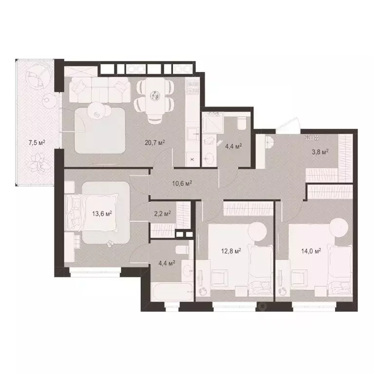 3-к кв. Рязанская область, Рязань пос. Шпалозавода, Окская Стрелка ... - Фото 1