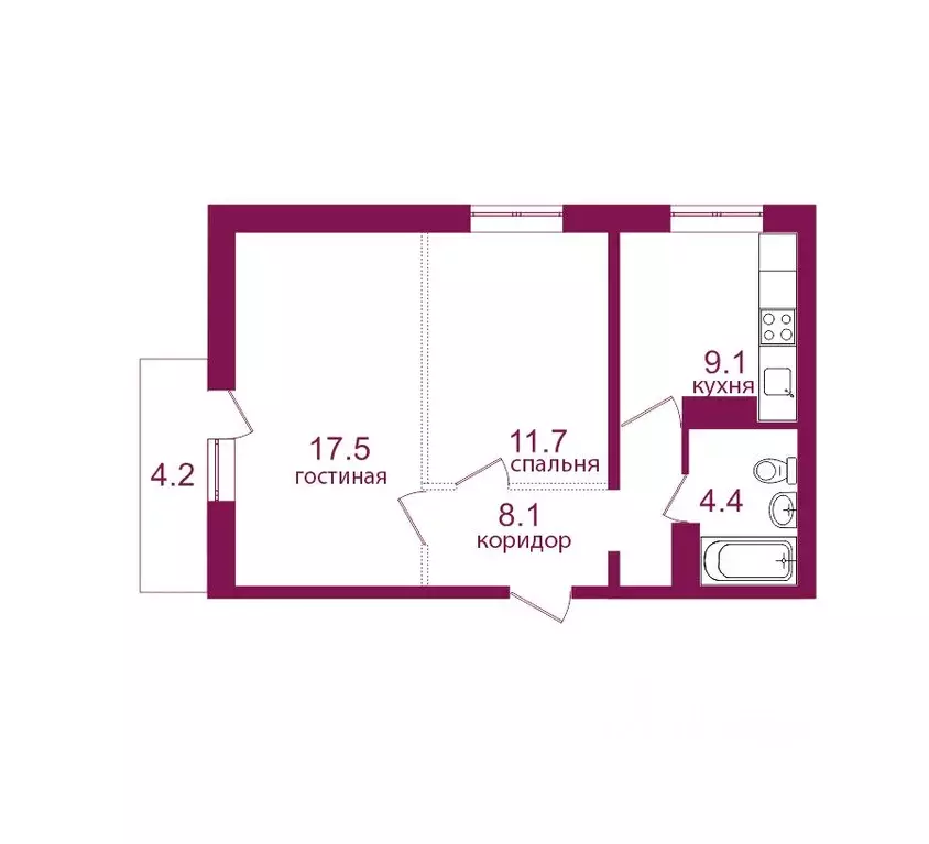 2-к кв. Иркутская область, Иркутск Топкинский мкр, 69 (54.8 м) - Фото 0