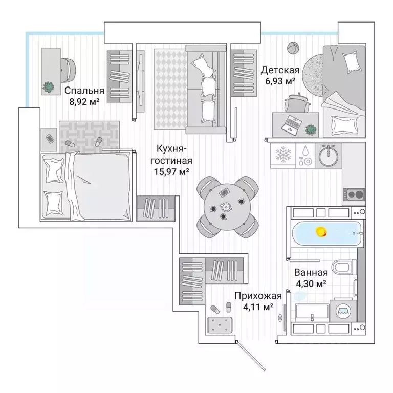 3-к кв. Приморский край, Владивосток ул. Нейбута (41.0 м) - Фото 1
