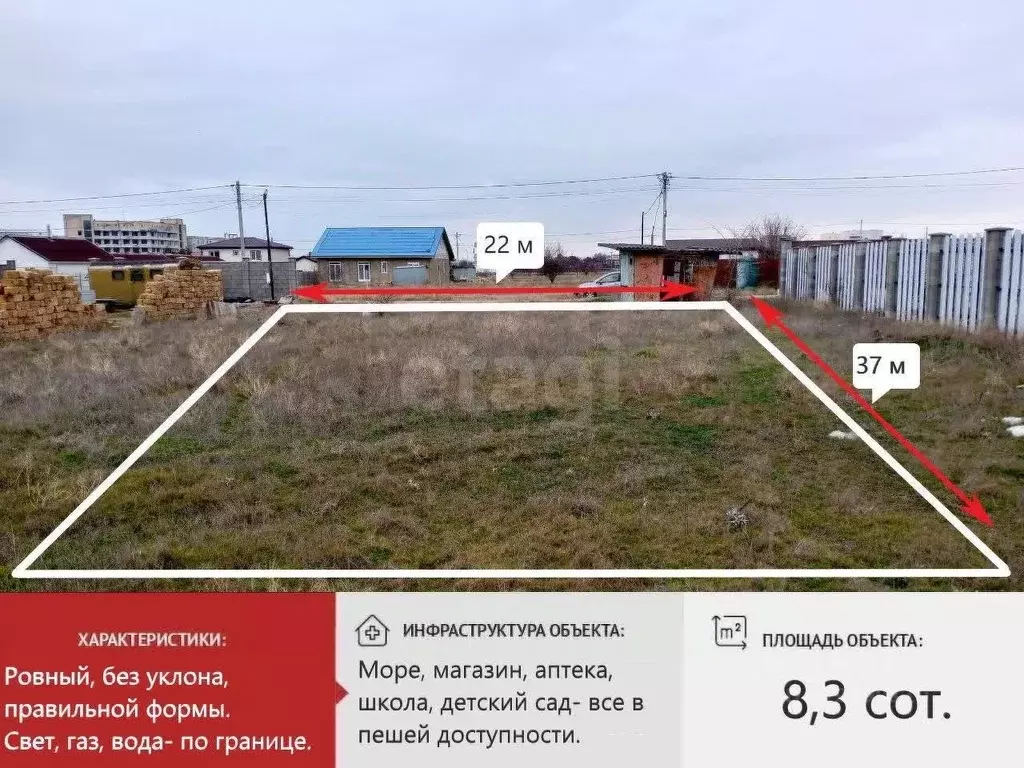 Участок в Крым, Симферопольский район, Николаевка пгт ул. Киевская, 38 ... - Фото 0