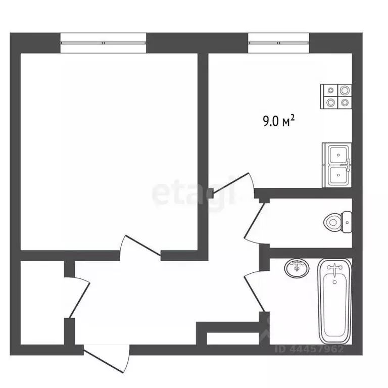 1-к кв. Челябинская область, Челябинск ул. Мамина, 11 (41.0 м) - Фото 2