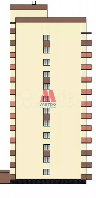 1-к. квартира, 42,4 м, 1/12 эт. - Фото 1