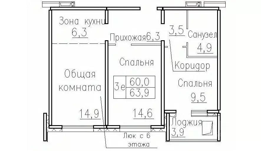 3-к кв. Новосибирская область, Новосибирский район, Мичуринский ... - Фото 0
