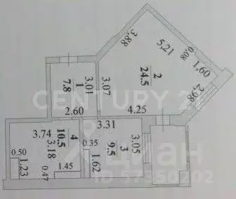 1-к кв. Липецкая область, Липецк ул. А.Г. Стаханова, 59 (58.0 м) - Фото 2