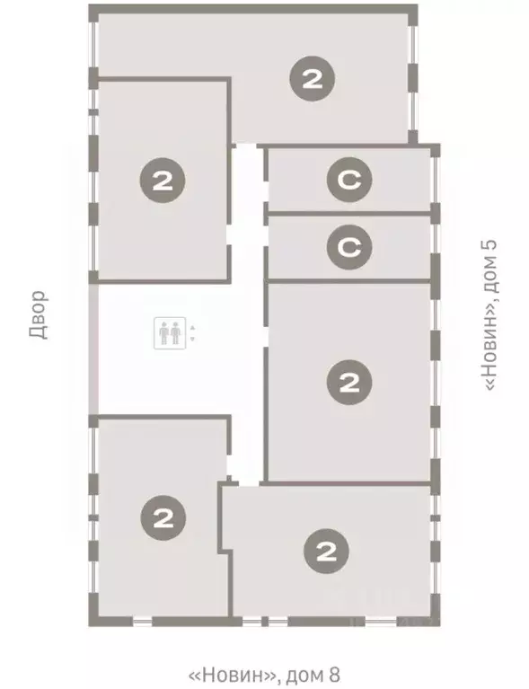 2-к кв. Ханты-Мансийский АО, Сургут 35-й мкр, Квартал Новин жилой ... - Фото 2