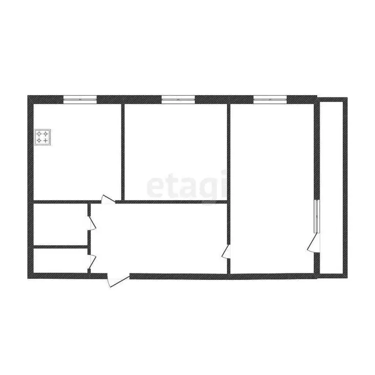 2-комнатная квартира: Кострома, микрорайон Паново, 20 (50.1 м) - Фото 0