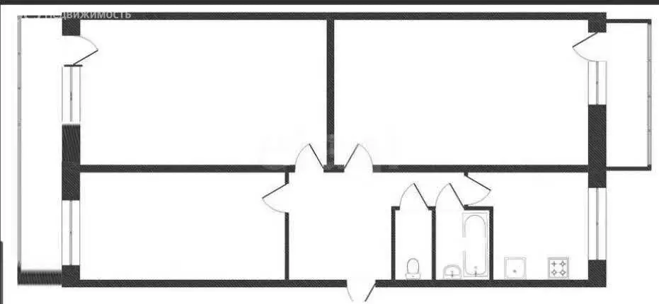 3-комнатная квартира: Черногорск, улица Пушкина, 7 (61.5 м) - Фото 1