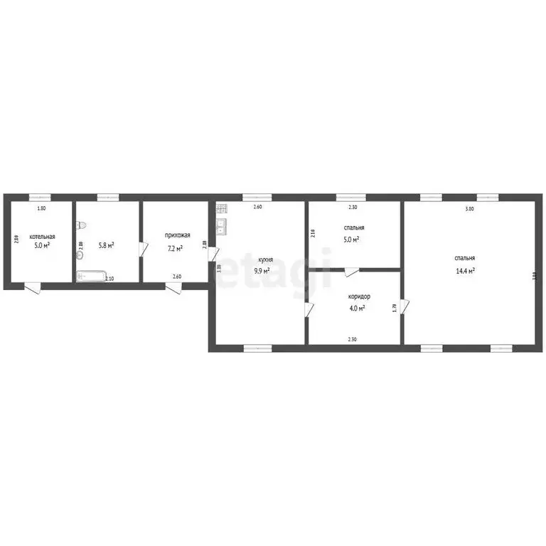 Дом в Судак, Алуштинская улица (48.8 м) - Фото 0