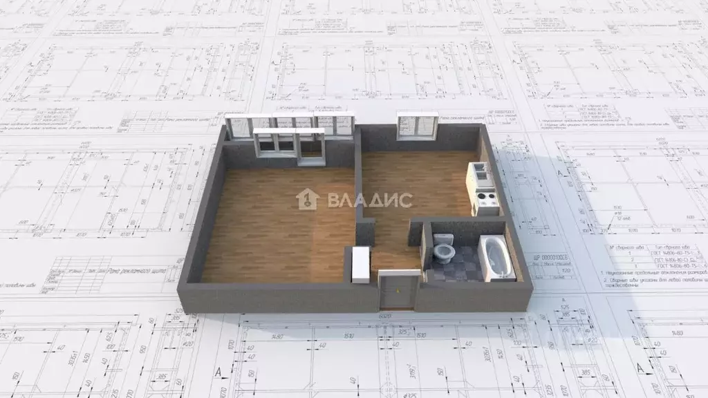 1-к кв. Иркутская область, Ангарск 18-й мкр, 9 (33.3 м) - Фото 2