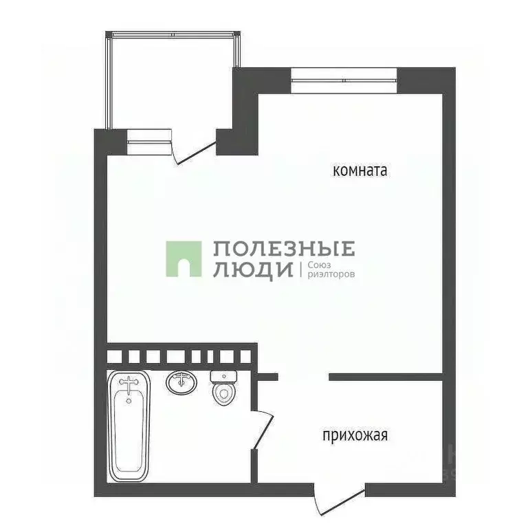 1-к кв. Красноярский край, Красноярск ул. Апрельская, 5К (30.0 м) - Фото 2