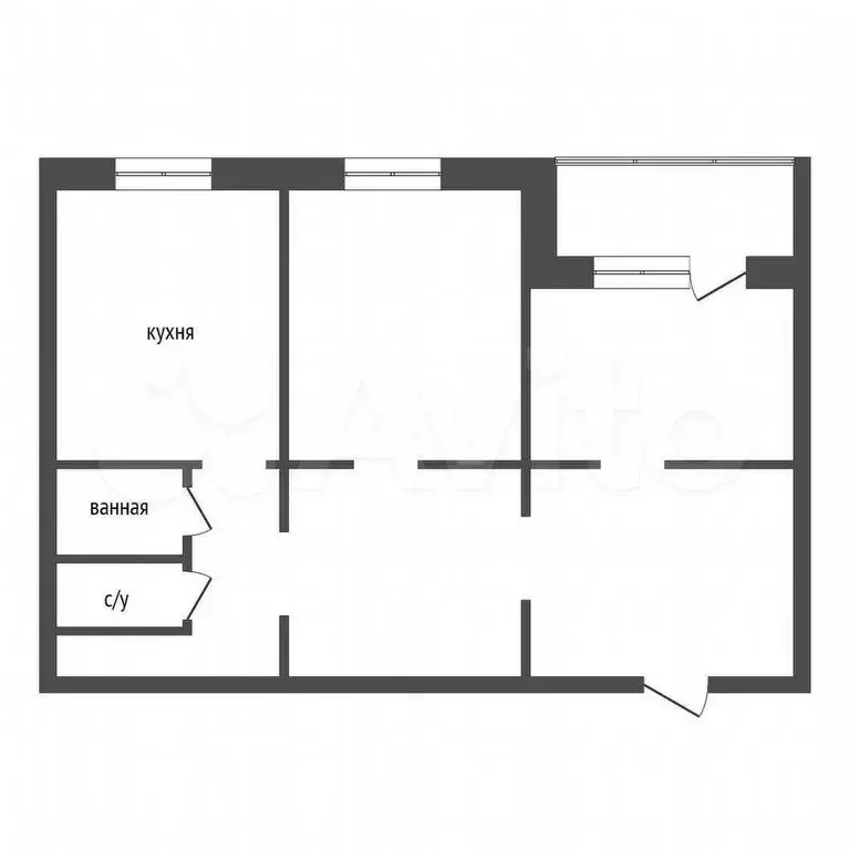 2-к. квартира, 54 м, 1/9 эт. - Фото 0