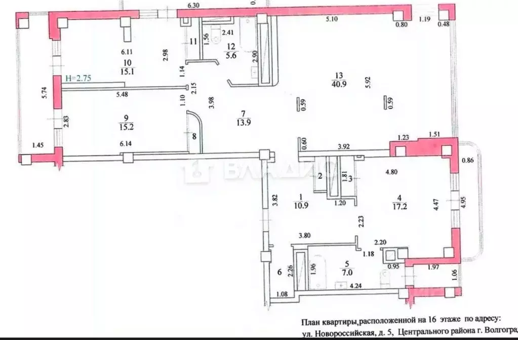 4-к кв. Волгоградская область, Волгоград Новороссийская ул., 5 (132.0 ... - Фото 2