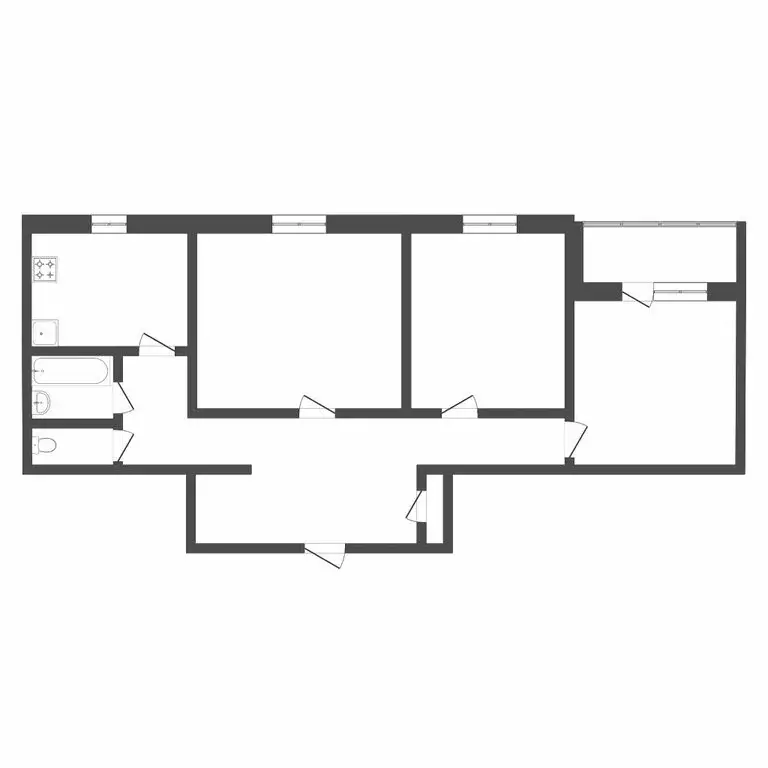 3-комнатная квартира: Тюмень, улица Челюскинцев, 30 (82 м) - Фото 1
