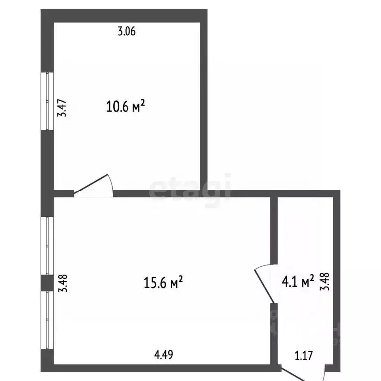 1-к кв. Башкортостан, Бирск Лесная ул., 9 (30.3 м) - Фото 2