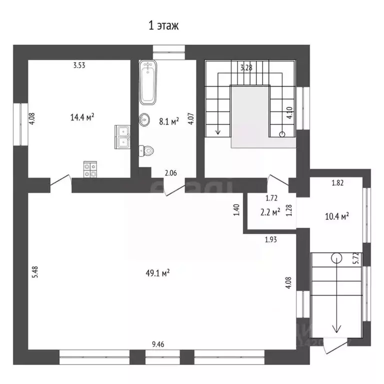 Дом в Воронежская область, Борисоглебск Народная ул., 3 (386 м) - Фото 1