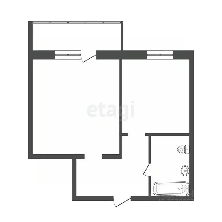 1-к кв. Красноярский край, Красноярск ул. Петра Подзолкова, 3И (38.4 ... - Фото 2