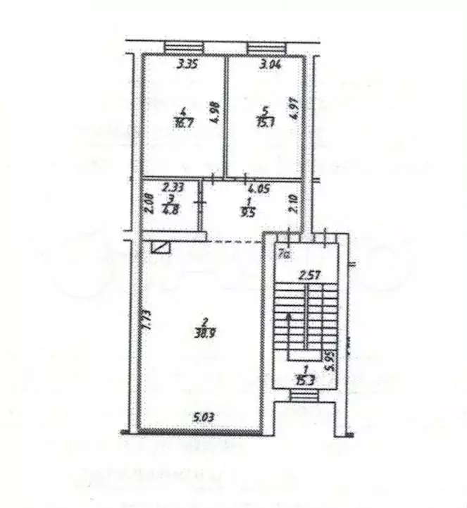 3-к. квартира, 85 м, 3/3 эт. - Фото 0