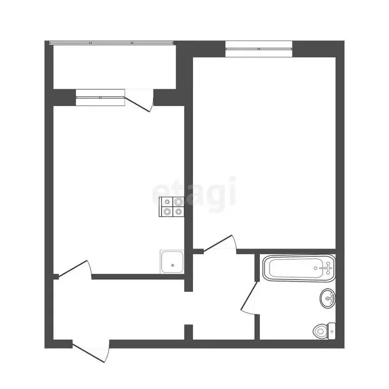 1-комнатная квартира: Тверь, улица Склизкова, 116к6 (46 м) - Фото 1