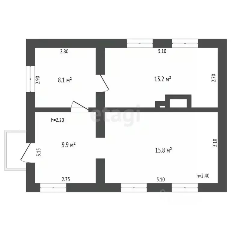 Дом в Крым, Феодосия муниципальный округ, Приморский пгт ул. Мира (47 ... - Фото 1