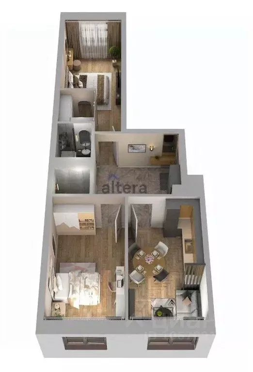 2-к кв. Татарстан, Казань ул. Сибгата Хакима, 62 (67.4 м) - Фото 2