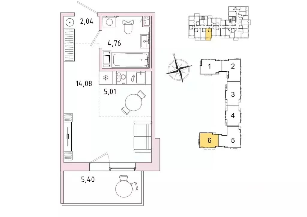 1-к кв. Ленинградская область, Гатчина Въезд мкр,  (27.51 м) - Фото 0