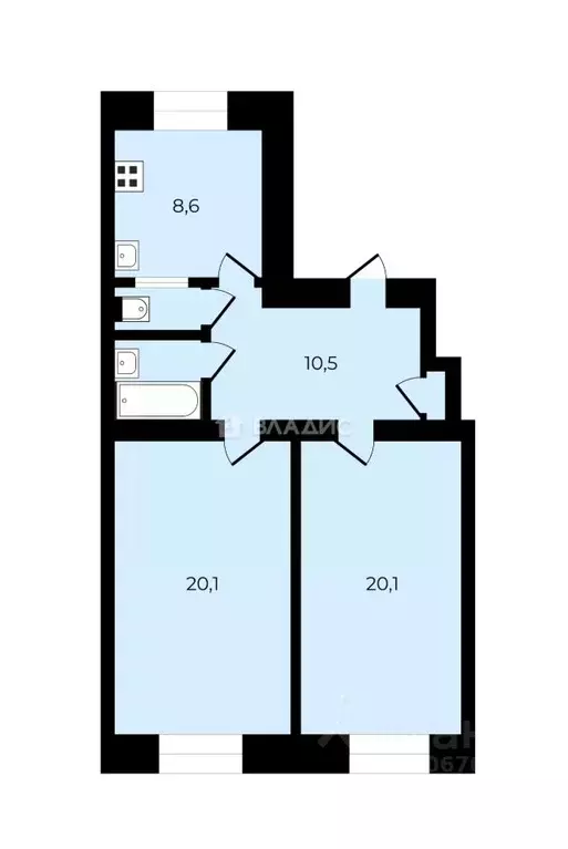 2-к кв. Москва Киевская ул., 24 (64.7 м) - Фото 2