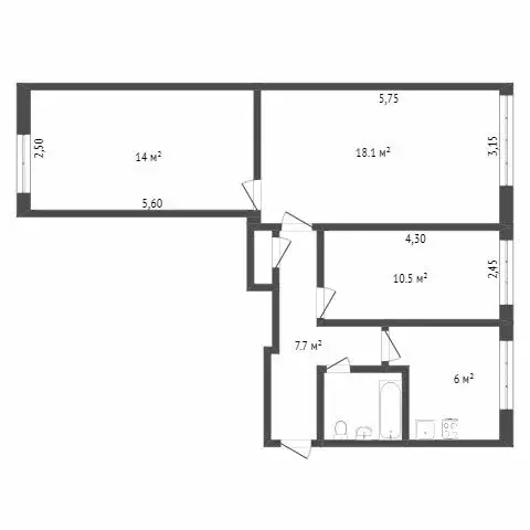 3-комнатная квартира: Ачинск, 9-й микрорайон, 4 (60 м) - Фото 1