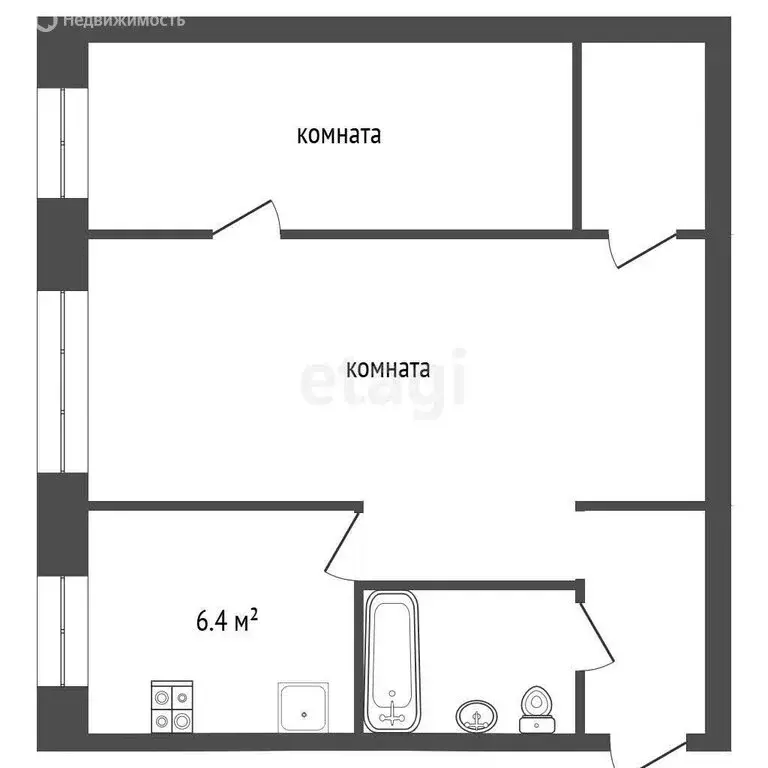 2-комнатная квартира: Петропавловск-Камчатский, Океанская улица, 80А ... - Фото 1