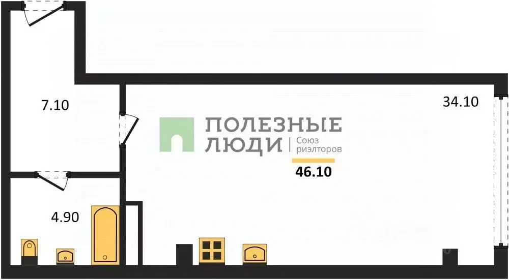1-к кв. Краснодарский край, Новороссийск городской округ, с. Мысхако ... - Фото 1